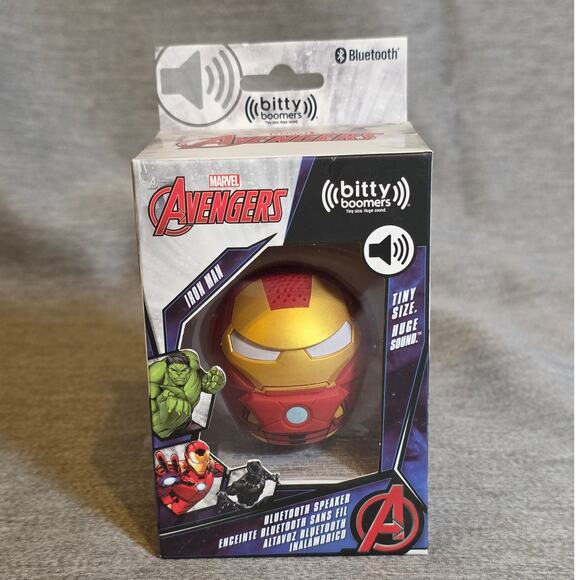 Avengers Iron Man Bitty Bommers Portable Wireless Bluetooth Speaker SEALED - Picture 1 of 3